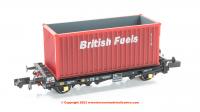 RT-PFA002-E Revolution Trains PFA 2 Axle Container Flat Triple Pack - British Fuels Red